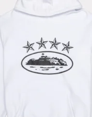 Corteiz 4Starz Alcatraz Hoodie White 2