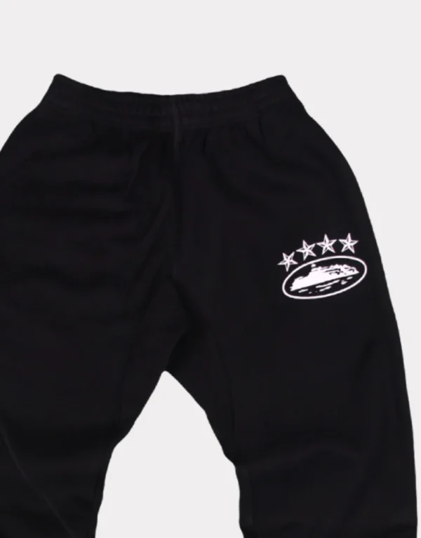 Corteiz 4Starz Alcatraz Sweatpants Black 1