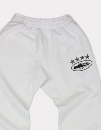 Corteiz 4Starz Alcatraz Sweatpants White 1