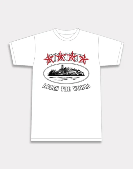 Corteiz 4Starz Alcatraz T shirt White 2