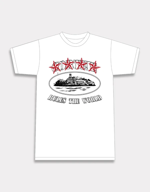 Corteiz 4Starz Alcatraz T shirt White 2