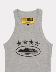 Corteiz 4Starz Alcatraz Womens Tank Top Grey 2