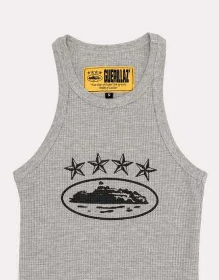 Corteiz 4Starz Alcatraz Womens Tank Top Grey 2