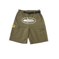 Corteiz Alcatraz Cargo Shorts Khaki Green 1