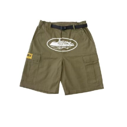 Corteiz Alcatraz Cargo Shorts Khaki Green 1