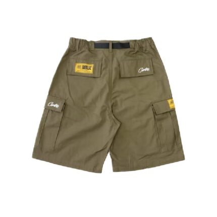 Corteiz Alcatraz Cargo Shorts Khaki Green 2