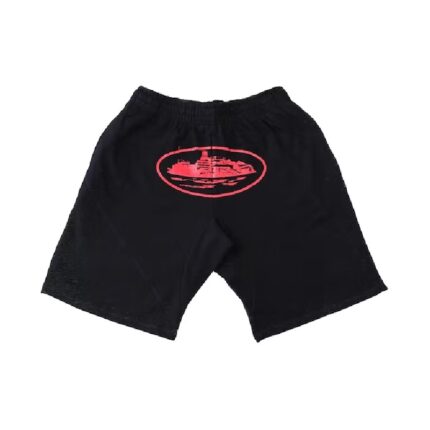 Corteiz Alcatraz Shorts BlackRed 1