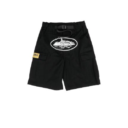 Corteiz Guerillaz Cargo Shorts Black 1