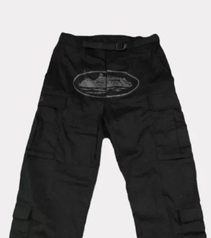 Corteiz Guerillaz Cargos Triple Black 1