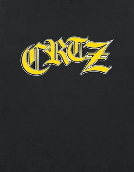 Corteiz Old English T Shirt Black 2
