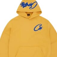 Corteiz Satin C Star Applique Hoodie Mustard 2