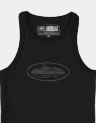 Corteiz Womens Guerillaz Tank Top Triple Black 1