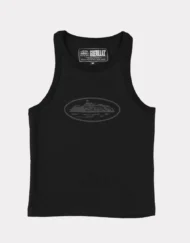Corteiz Womens Guerillaz Tank Top Triple Black 2 1