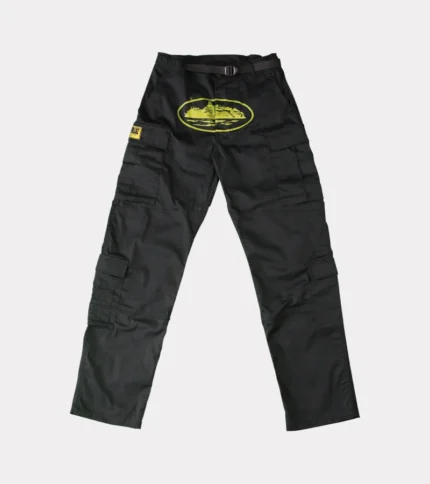 Corteiz Yella Guerillaz Cargos Black